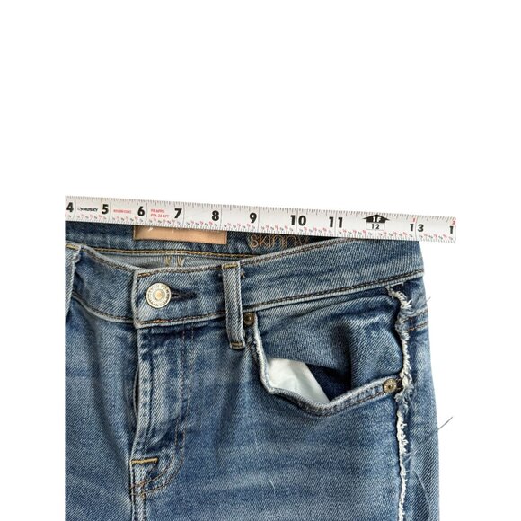 7 FOR ALL MANKIND Luxe Vintage Light Wash Ankle Skinny Jeans Size 26 - Picture 5 of 10